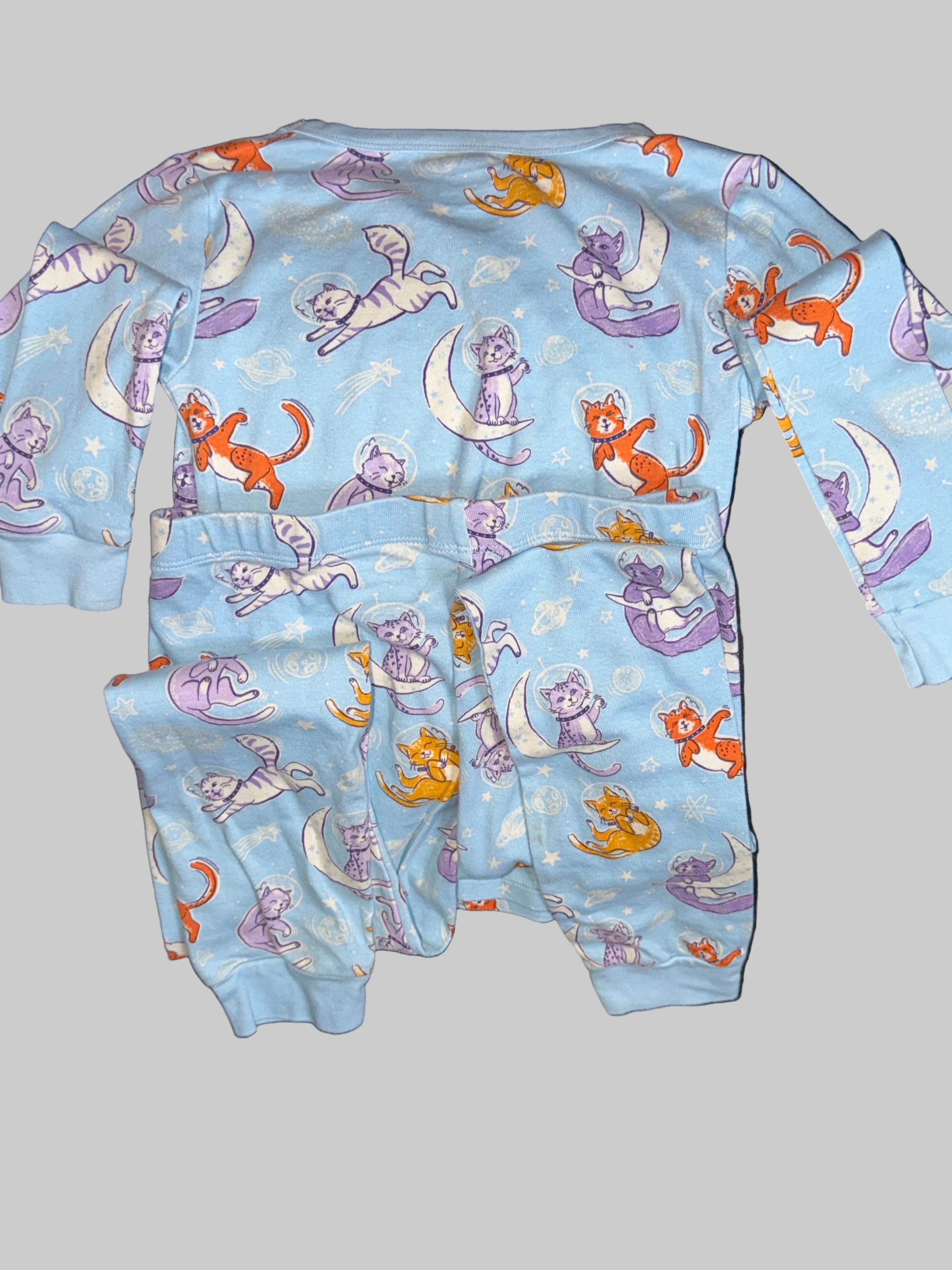 Member’s Mark Organic Cotton Pajama Set – Girls Size 8 🌙🐱