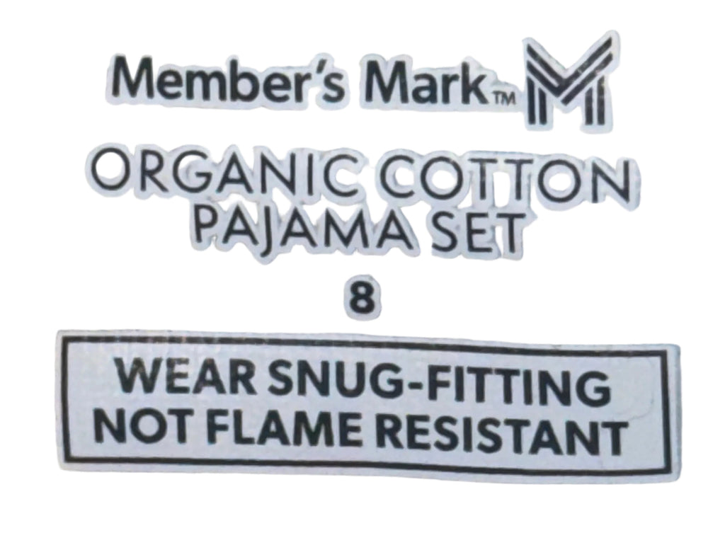 Member’s Mark Organic Cotton Pajama Set – Girls Size 8 🌙🐱