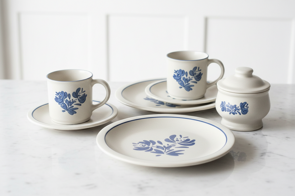 Vintage Pfaltzgraff Yorktowne 30-Piece Stoneware Dinnerware Set