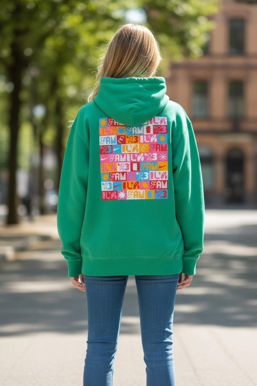 Nike Familia ’23 Limited Edition Pullover Hoodie XL – Green Graphic Sweatshirt