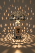 Handcrafted Mirrored Mushroom Table Lamp | Glam Statement Décor